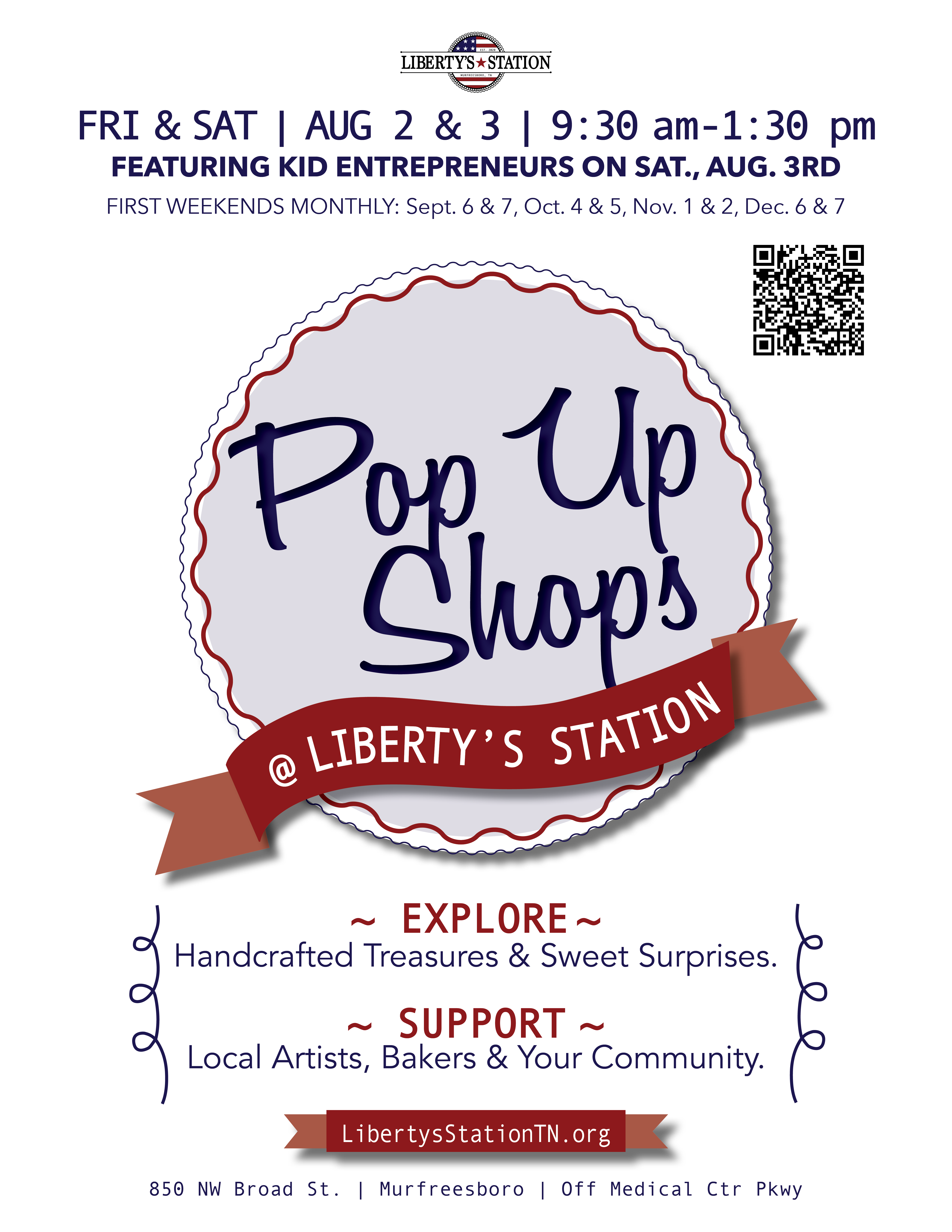 Liberty Station pop up flier AUGUST
